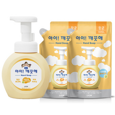 아이깨끗해 순 유아손세정제 용기 + 리필2개 세트, 1세트