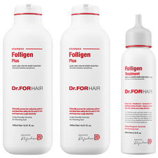 DR.FORHAIR Folligen Plus健髮洗髮精 500ml 2罐+Folligen護髮乳 200ml, 1組