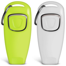 DING DONG PET 寵物訓練口哨響片 2入, 綠色, 白色, 1套