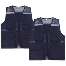 라펠로 여름 망사 포켓 빅사이즈 단체복 등산 작업조끼 2p