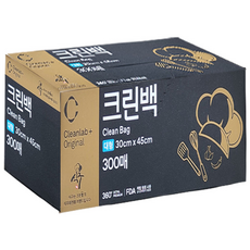 크린랩 크린백 (대) 30cm x 45cm 300매 뽑아쓰는 크린백, 대(L), 1개, 300개입