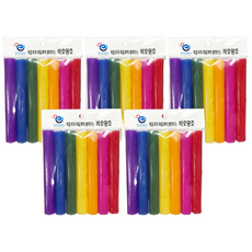 비호양초 양초 칠색초x(5개) 7색 인테리어소품 레인보우 컬러, 5개