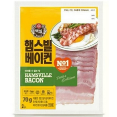 CJ 햄스빌 아침에 베이컨, 70g, 1개