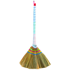 대복쿠팡 자루가 길어 허리불편없고 손잡이가 알맞은 사이즈로 손목걱정없는 미용실전용 싸리빗자루, A자루 긴 갈대비, 1개