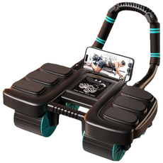 레넬 슬림코어 복근 롤아웃 AB슬라이드, 블랙+무릎패드