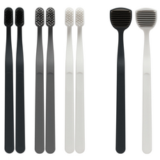 生活道感 簡約牙刷+舌苔刷, 1套