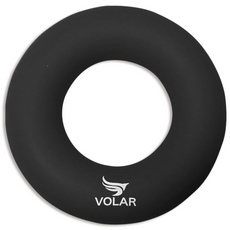VOLAR 도넛 지압 타원형 실리콘 악력기 [색상별강도], 기본형, 블랙 ( 70LB )