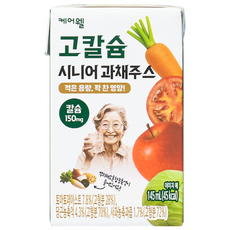 케어웰 고칼슘 시니어 과채주스 과일 야채즙 간식, 30개, 145ml