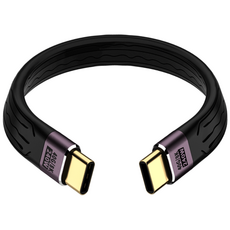 USB 4.0 C타입 외장하드 케이블 13CM 미니 SSD 인클로저 케이블 240W 고속충전 8K 미러링, 1개, 블랙