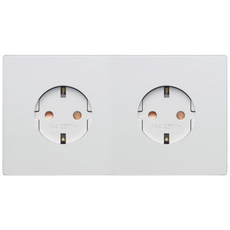 나노 유로 화이트 융스타일 접지콘센트 2구(2개용), 1개