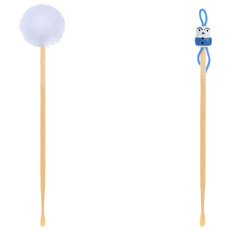 솜털 귀이개1개 + 목각 귀이개 B타입1개, 색상혼합