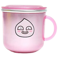 릴팡 카카오프렌즈 안전핸들 투명 논슬립 뚜껑스텐컵 어피치-핑크, 1개