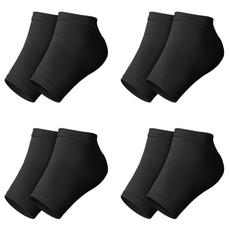 이지앤코 발 뒤꿈치 굳은살 실리콘 보습 패드 풋패드, 블랙 4세트