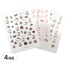 뷰티홈 산리오 헬로키티 네일스티커 3종 세트, 4세트, 혼합색상