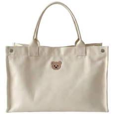 라워스 스트랩 캔버스 대형 기저귀가방, 아이보리