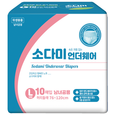 소다미 성인용 팬티형 기저귀, 대형, 8개, 10매입
