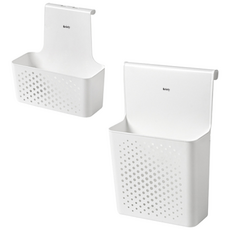 그리에티 싱크대 문걸이 수납 바구니, 1세트, 화이트