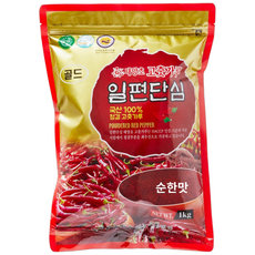 어린이용 안매운 100% 국산 일편단심 해풍에 말린 국내산 태양초 '햇'고춧가루 골드(최상품질) 순한맛 / 최근제조 / 김치양념용, 1kg, 1개