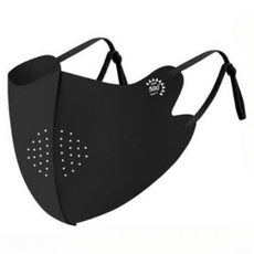 Velon 쿨링 자외선차단 마스크 등산 스포츠, 블랙, 1개