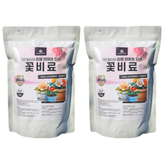 친환경마켓 꽃비료 원예 화훼 전용 꽃 알갱이 식물영양제 복합비료, 2개, 1kg