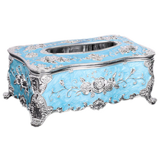 오드상회 엔택 티슈케이스 각티슈케이스 예쁜각티슈케이스, 블루실버