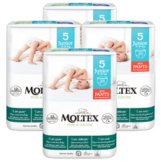 몰텍스 팬티형 5단계 (20매X4팩) 통잠 기저귀 / 독일 친환경 어글리 기저귀, 80매