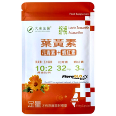 大康生醫 舒視 FloraGLO游離型葉黃素 蝦紅素 花青素 玻尿酸 金盞花 山桑子 枸杞 晶亮保健, 1個, 30顆