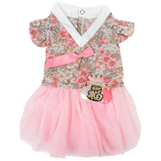 플라워튜튜 반려동물 원피스, 핑크, 1개