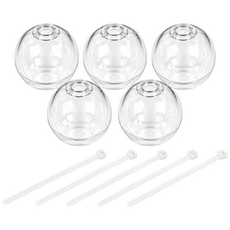 라라홈 왁뿌볼 DIY 말랑이 고무공 만들기 키트, 5개, 투명공+케이블타이