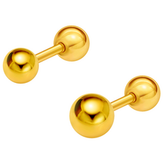 [골드팡] 24k 순금 골든볼 피어싱 (당일도착) 여성데일리 침피어싱 심플 클래식 매끈 유광 볼이어링 여자 주얼리추천