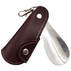 Bakojel便攜式皮革鞋拔, 1個, 酒紅色