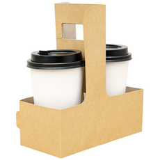 베스트박스 튼튼한 2구 컵캐리어 커피캐리어 무지 테이크아웃 커피포장 200개입, 200개