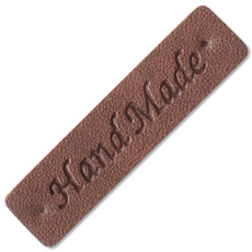 [동대문패션포인트] DIY 인조가죽 흘림체 핸드메이드라벨 30개, 사피아브라운