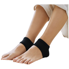 허그플러스 닥나무 섬유 보습양말 뒤꿈치 각질관리 국내생산, 블랙, 1개, 1개입