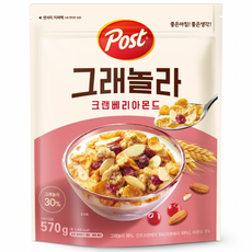 포스트 그래놀라 크랜베리 아몬드 시리얼, 570g, 2개