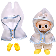 라부부 1.2.3세대 인형옷 세트 우비 의상 레인 코트 신발, 우비+신발 세트, 1개