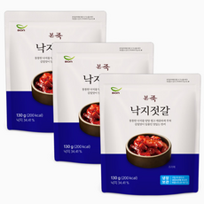 [본죽] 낙지젓갈 130g 1+1+1팩 반찬(임박할인 2.11까지), 3개
