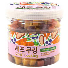 퍼피아이 강아지 셰프 쿠킹 간식, 혼합맛(오리/당근/블루베리), 400g, 1개