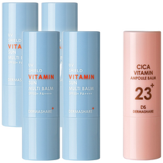 썬멀티밤 선스틱 더마쉐어 선크림 선케어 물놀이 워터프루프 비타민 앰플밤 기미케어 주름스틱 광채스틱 미백 탄력크림 선멀티밤 SPF50+PA++++ 11g, 4개