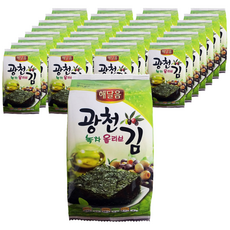 해달음 광천 녹차올리브 도시락김, 4g, 32개