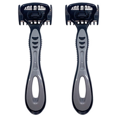 쉬즈라인 맨처럼 듀얼 다리숱 면도기, 1개입, 2개