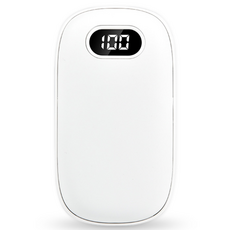 1+1 알로코리아 충전식 양면 발열 휴대용 손난로 보조배터리 WM400, 화이트