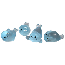 데코 장식 미니어처 파츠 액세서리 - 야광 물개 4개 1세트