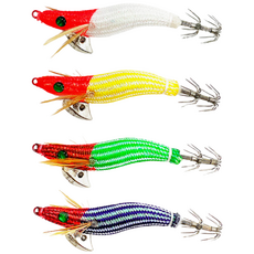 FST 블랙타이거 오킬 DTD 원단 리얼 플래쉬 2.2호 한치 에기 이카메탈 케이무라 수평 틴셀, 고추장4개세트