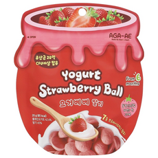 아가애 요거베베 딸기 동결건조 요거트볼 [원산지:국산], 20g, 1개
