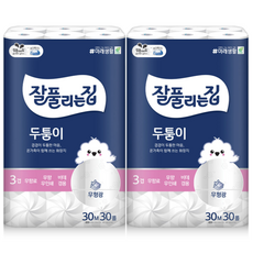 잘풀리는집 두툼이화장지 3겹 30m 비데겸용/신제품, 2개, 30개입