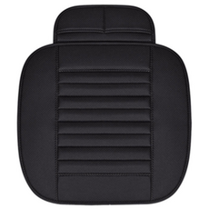 차량용 가죽 방석 포켓 시트커버 통기구조 겨울방석 사계절 자동차 시트 보호 국산차 수입차 공용 [00429], 1번 블랙 앞, 1개
