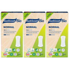 [비건라이프] 뷰코셋 바이오 팬티라이너, 일반, 14개입, 3개