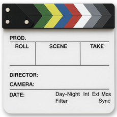 [메잌미] 무비 슬레이트 클패퍼보드 (화이트/20x19.3cm), 1개