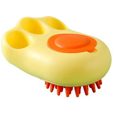 라이톰 반려동물 2in1 샴푸 브러쉬, 옐로우, 1개